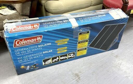 Coleman ソーラー発電キット 12V 55W ソーラーパネル３枚 1-888-478-6435 アウトドア コールマン 動作未確認 ジャンク扱い 札幌市手稲区