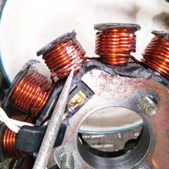 （販売終了）SA37J■ビーノフライホイール・ステーターコイル一式■補修済み通電確認済みの画像