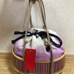 【新品未使用】カゴバッグ　パープルの画像