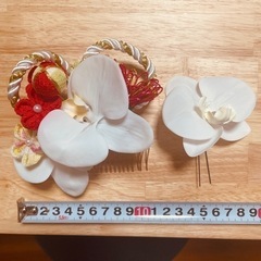 【結婚式に】胡蝶蘭の髪飾りの画像