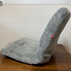 折りたたみ座椅子 スエード調 グレーの画像