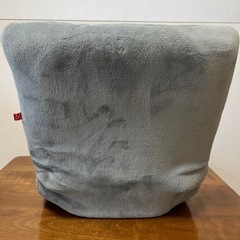 折りたたみ座椅子 スエード調 グレーの画像