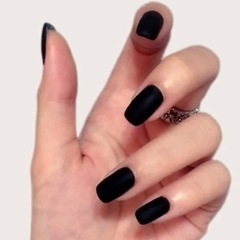 ネイルチップ 黒 ブラックの画像