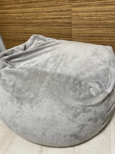 ビーズソファ 大 本体(Nストレッチ)/ビーズソファカバー　大サイズ専用(Nウォーム q-o GY)