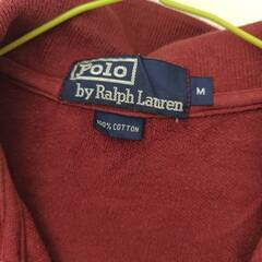 POLO　ラルフローレン　長袖ポロシャツ・メンズ　えんじ色の画像