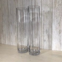 Paseoフラワーベース　円柱　ガラス　ストレート　