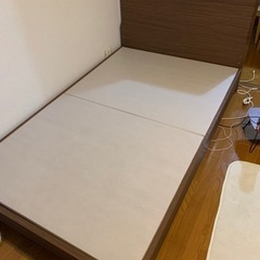 【定価49800】ニトリ、セミダブルベッド、マットレスの画像