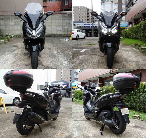 ホンダ フォルツァ FORZA MF13 2018年式 ETC付 USB充電2口有 美品 絶好調！ 250cc 燃費の良いツーリング仕様 走行約21800km 自賠責R5年9月迄 GIVIロングスクリーン 47Lトップケース付！ 8/15フロントブレーキパッド新品交換、8/16フロントタイヤ新品交換完了し絶好調です！