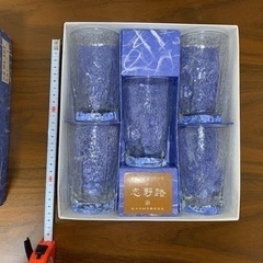 【未使用です】和風の硝子器「志野路」グラス５つセット