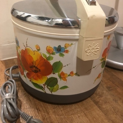 象印　リアルビンテージ　炊飯器　花柄　昭和　レトロ