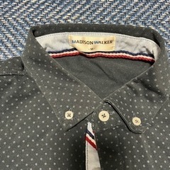 【MADISON WALKER】ポロシャツ_ネイビー、ドット、Mの画像