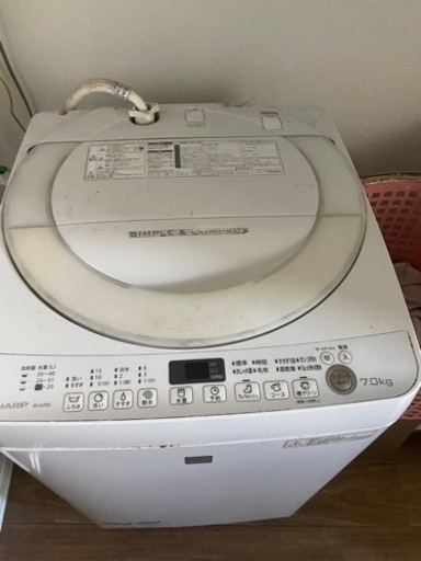 シャープ　7kg 洗濯機　