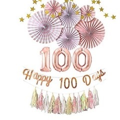 100日祝い飾り/お食い初め飾り バルーンガーランドセットの画像