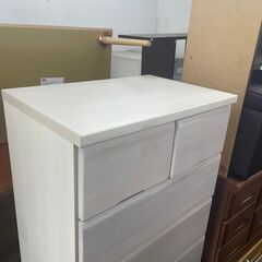 リサイクルショップどりーむ鹿大前店　No２２９０　タンス　衣類収納　白　人気カラー　中古の画像