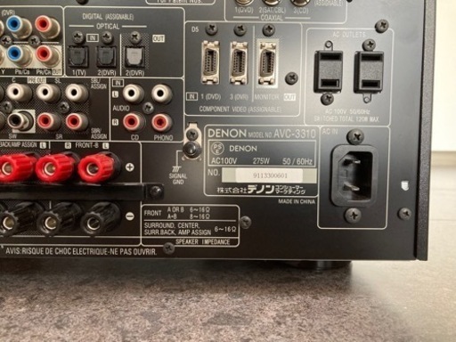 中古DENON 7.1ch AVアンプ AVC-3310-K ヘッドホンおまけ付