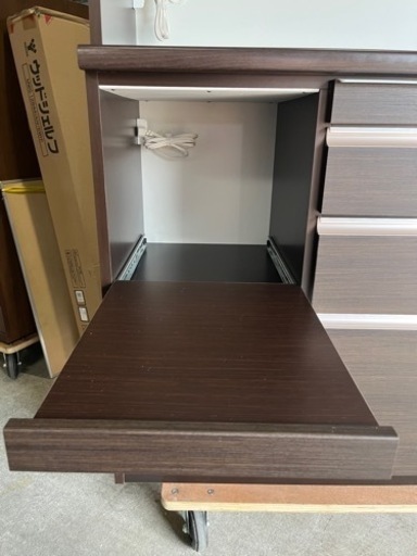 激安!! 大型キッチンボード 食器棚 松田家具 高級木製家具 ソフトクローズ 1200パンチレンジ