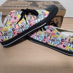 スポンジボブスニーカー　24cm白の画像