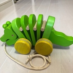 【値引中】PLAN TOYS プラントイズ　ダンシングアリゲーター　ワニ　木のおもちゃの画像