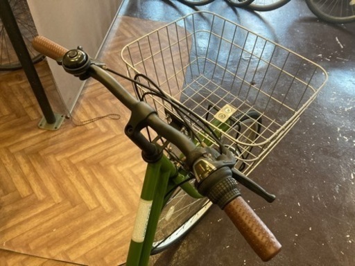 【タイヤ新品！】6段変速　26インチ自転車　グリーン