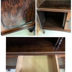 古い茶箪笥　飾り棚の画像