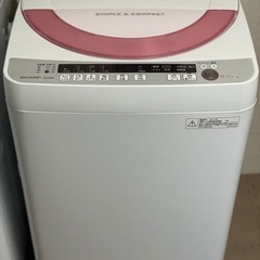 送料・設置込み　洗濯機　6kg SHARP 2014年