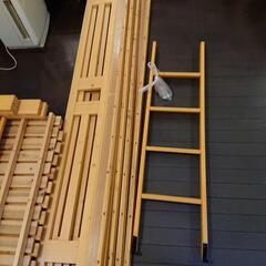 木製二段ベッドの画像
