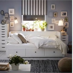 IKEA ヘムネス 収納付き デイベッド 引き出し マットレス付き 北欧