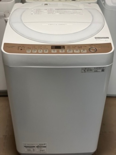 送料・設置込み　洗濯機　7kg SHARP 2021年