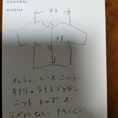 ベージュのサマーメッシュニットセーターの画像