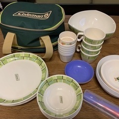 コールマン　食器セット　他