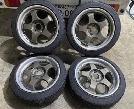 ■ワークマイスター風　165/50R15 (5J2本　6J2本) 4穴PCD100です。ナンカンスーパースポーツNSⅡハイグリップ 8部山2020年タイヤ4本セット★