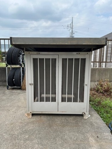 交渉中 屋外用 犬小屋 スチール犬舎 中型犬 大型犬