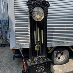 引き取り歓迎 古時計 KYUNG SHIN QUARTZ gong 置き時計 昭和レトロ アンティーク 中古品 柱時計 店舗什器 管理F755 振り子時計の画像