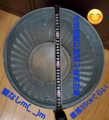 【お引取限定(メルカリ掲載有)】\nブリキゴミ箱　ブリキ収納　ブリキアンティーク