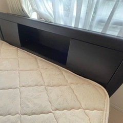 【受渡先決定】ダブルベッド　マットレス付き　大容量収納の画像