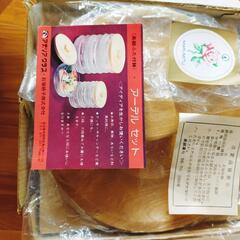 未使用品　ガラスの三段お重の画像