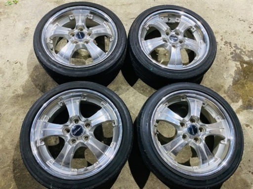 ワーク17インチホイール　PCD114.3 イーグルタイヤ付き