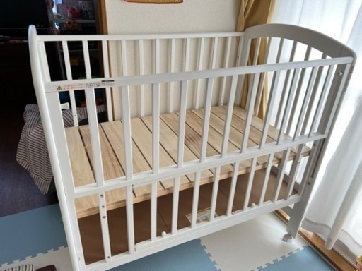 詳細【美品】【保証書付き】ベビーベッド