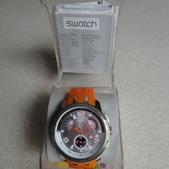 ①スイス名門 Swatch Watch スウォッチ 鮮やかなオレ...
