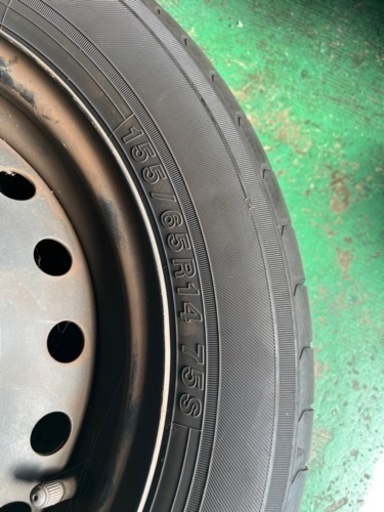 タイヤ　ホイル付　4本セット　YOKOHAMA  ECOS 155/65R14