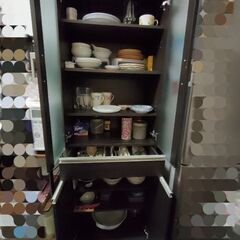 【最終値下】ブラウンの食器棚（ハイタイプ）