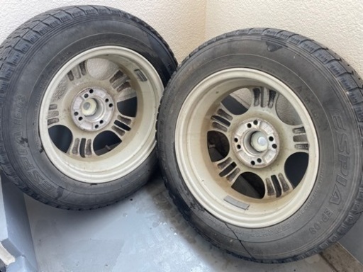 スタッドレスタイヤ タイヤ&ホイール 2本セット 165/70R14