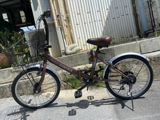 折りたたみ自転車🌟GUNGNIR🌟カゴ付き🌟鍵有り