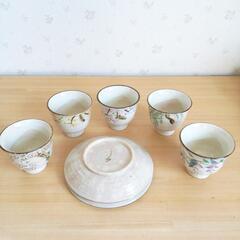 和風　湯呑みと小皿セット　お茶5個セットの画像