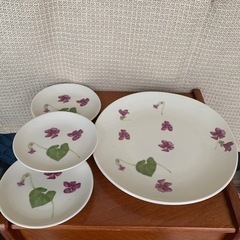 銀座三愛すみれ会プレートセット 未使用品