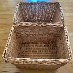 籐のカゴの画像
