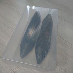 【中古】シューズボックス18箱 女性用サイズ 透明クリアケース ...