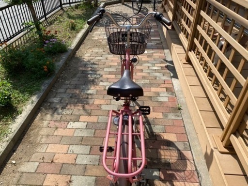 子供用ピンク自転車
