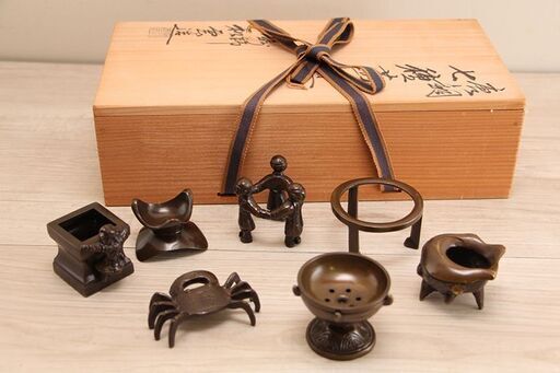 七種蓋置 茶道具　錺師 和雲造 (R2183wY)