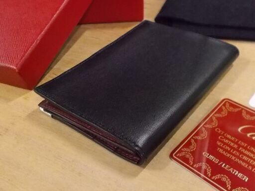 Cartier カードケース L3000591 カボション カルティエ 名刺入れ ブラック 黒 メンズ 未使用品 外箱/ギャランティ付